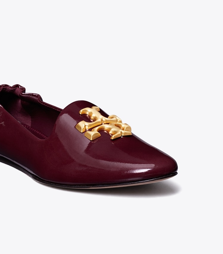 Tory Burch designer flats Eleanor Loafer in Vintage Eggplant detail