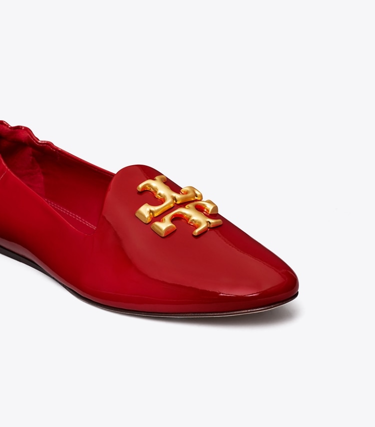 Tory Burch designer flats Eleanor Loafer in TORY RED detail