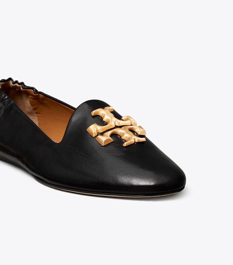 Tory Burch designer flats Eleanor Loafer in PERFECT BLACK angle