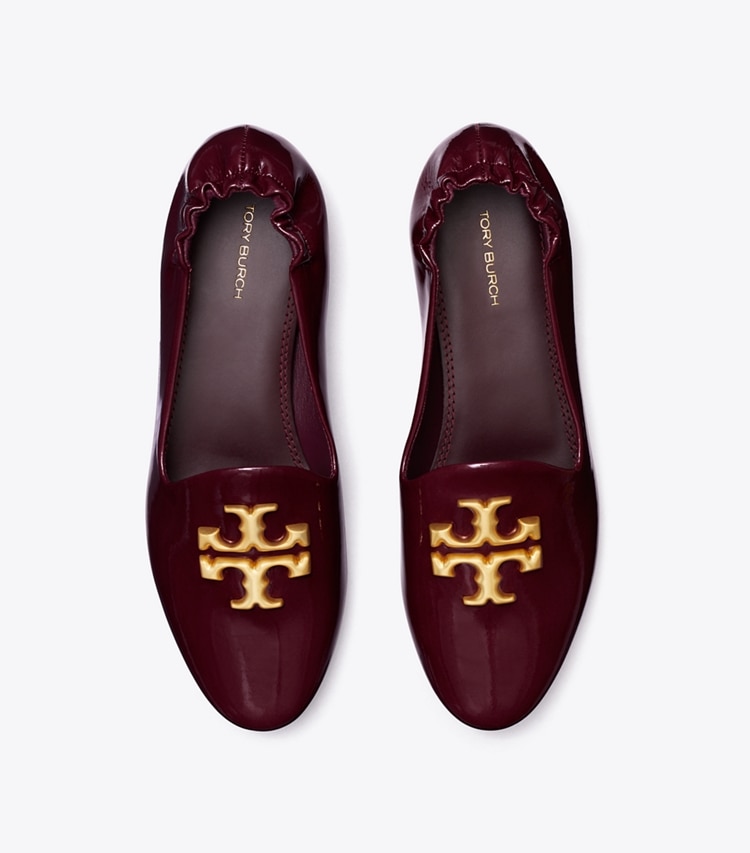 Tory Burch designer flats Eleanor Loafer in Vintage Eggplant overhead