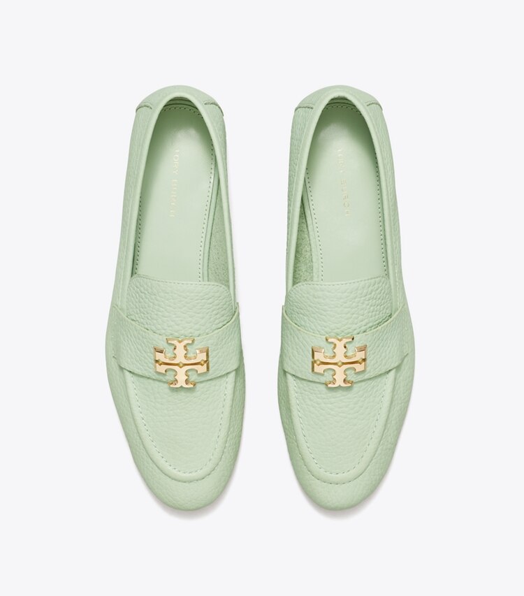 Tory Burch designer フラット エレノア ローファー in SEA MIST GREEN オーバーヘッド