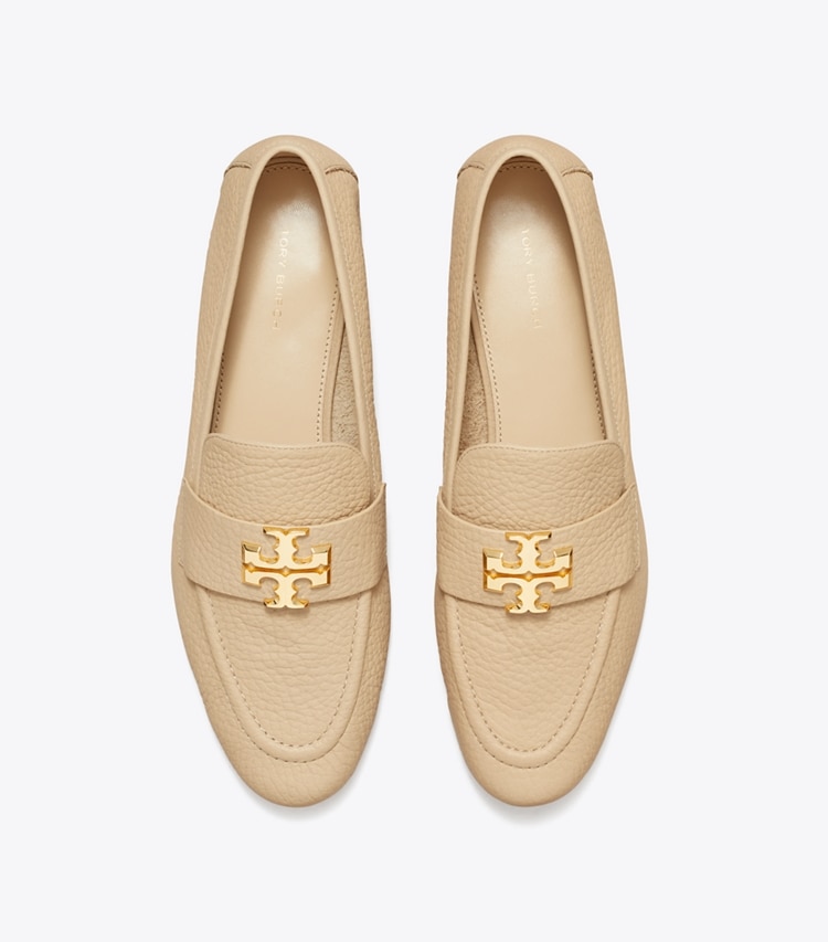 Tory Burch designer flats Eleanor Loafer in SAND STONE overhead