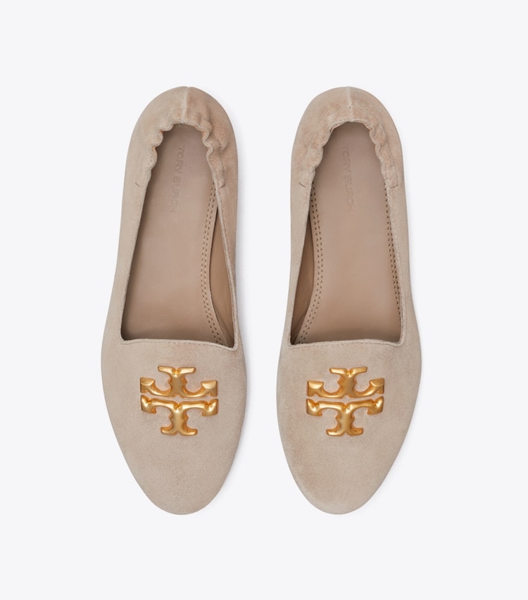 Tory Burch designer flats Eleanor Loafer in Classic Taupe overhead