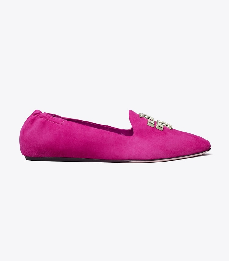 Tory Burch designer flats Eleanor Loafer in Fuchsia side