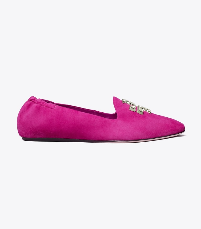 Tory Burch designer flats Eleanor Loafer in Fuchsia angle