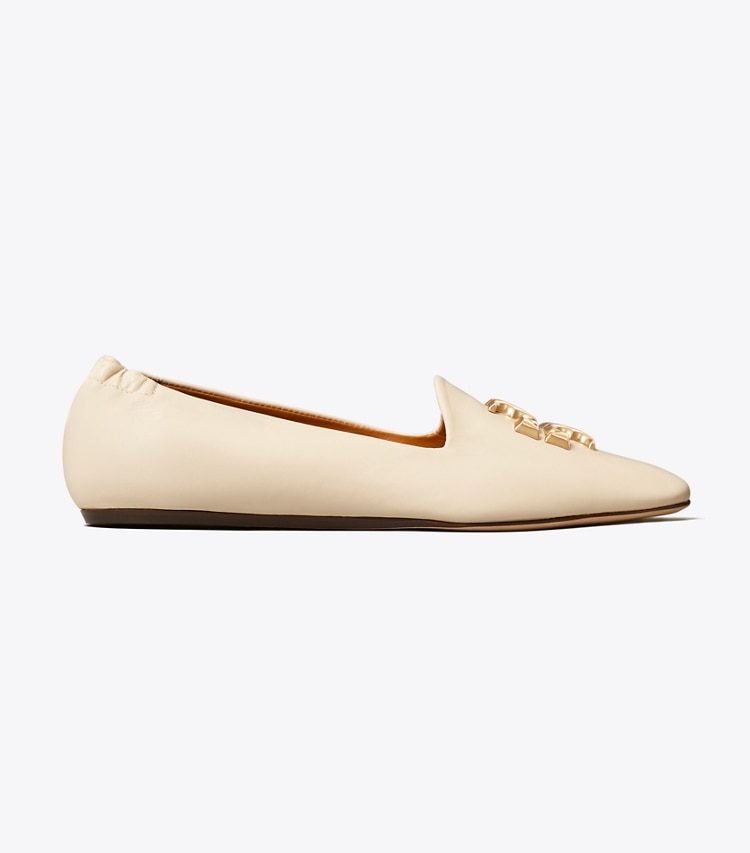Tory Burch designer flats Eleanor Loafer in NEW CREAM side