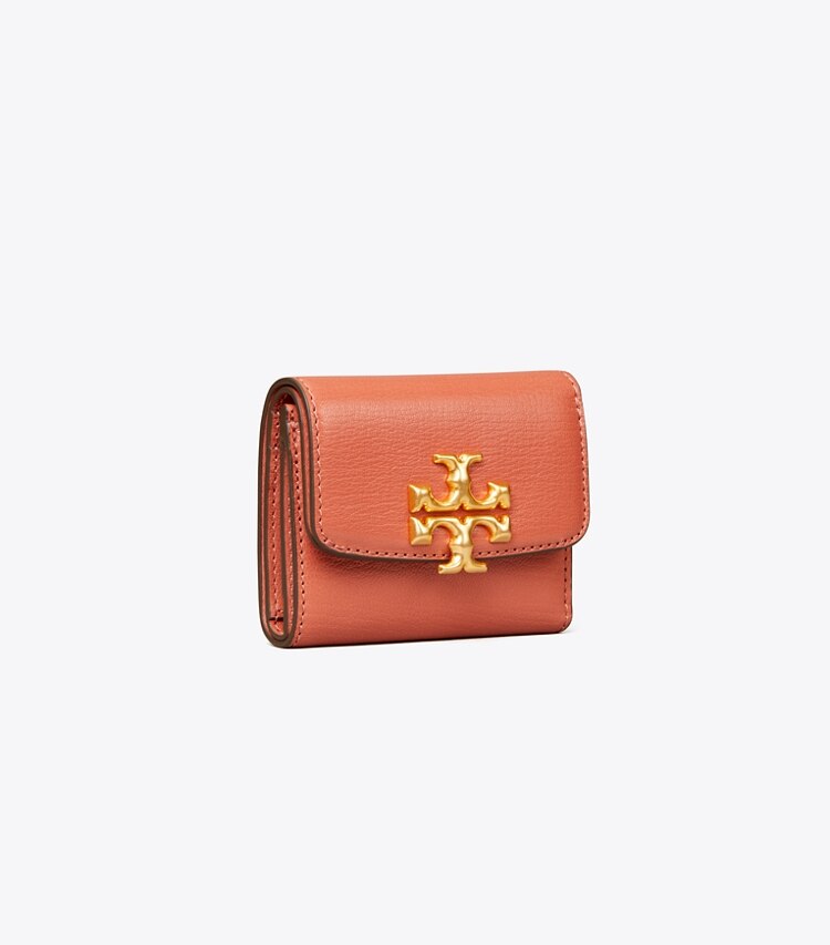 Tory Burch designer wallets Eleanor Mini Wallet in Toasted Pecan angle