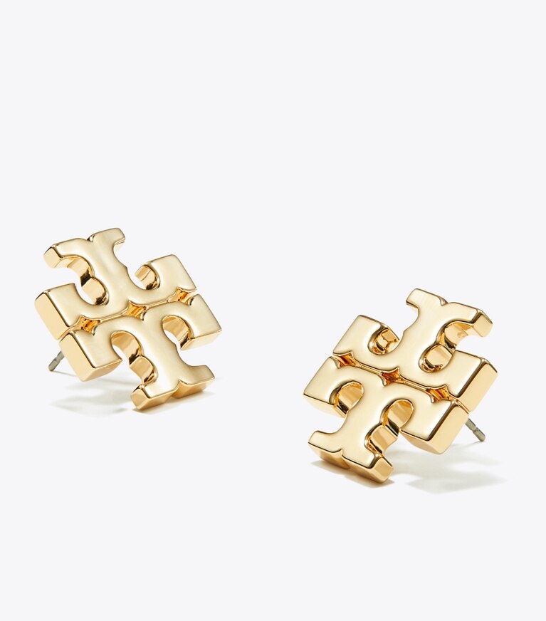 Tory Burch designer ohrringe Eleanor Ohrstecker in Tory Gold front
