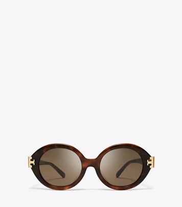 Tory Burch Eleanor acetate Tortoiseshell Sunglasses with Brown Lenses Eleanor Cat-Eye Sunglasses: Women main image 3