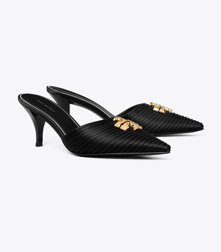Tory Burch designer heels Eleanor Pantolette in 3D-Optik in PERFECT BLACK angle