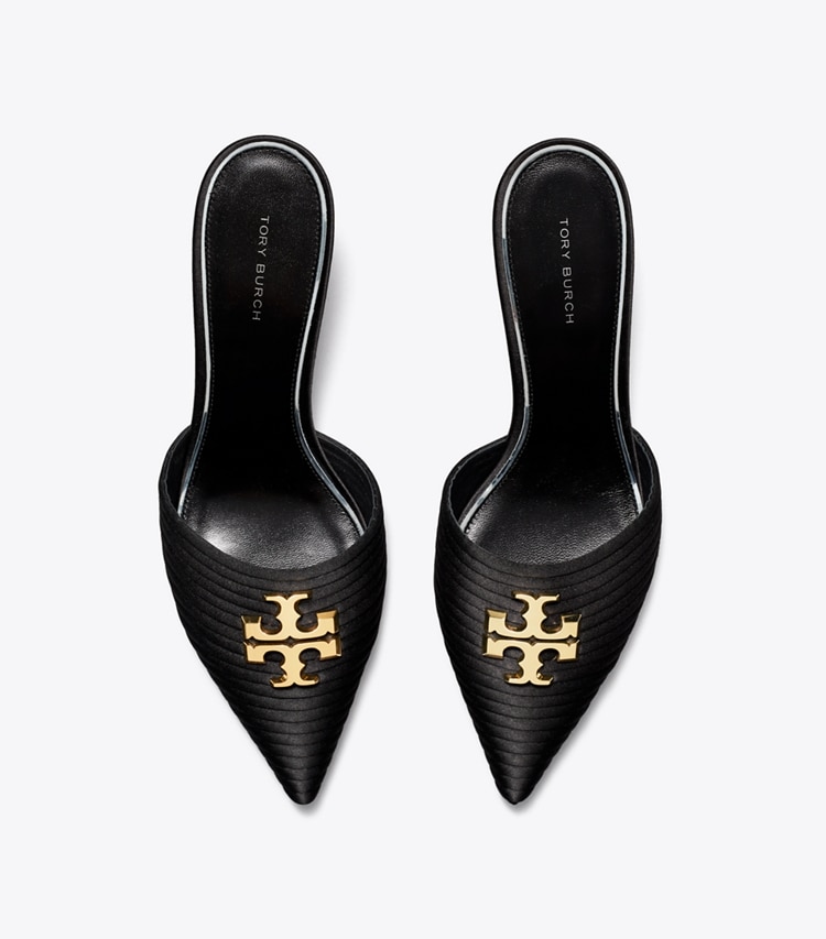 Tory Burch designer heels Eleanor Pantolette in 3D-Optik in PERFECT BLACK von oben