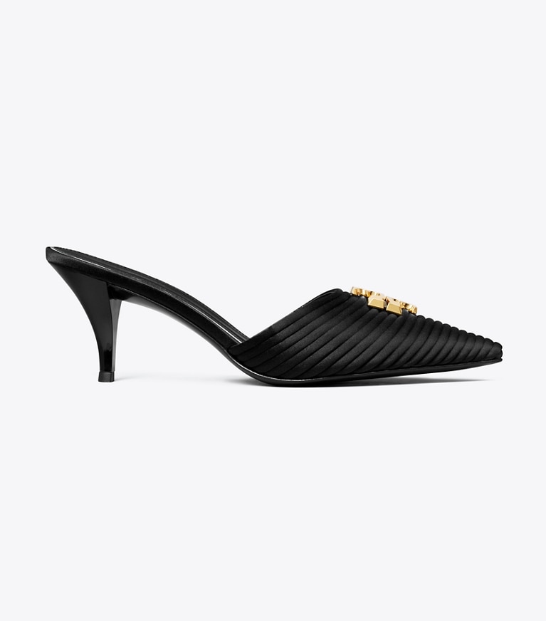 Tory Burch designer heels Eleanor Pantolette in 3D-Optik in PERFECT BLACK angle