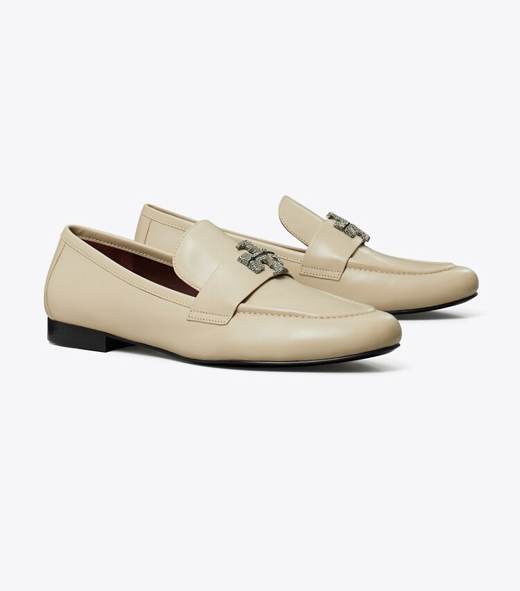 Tory Burch designer flats Eleanor Pavé Loafer in STONE GRAY angle