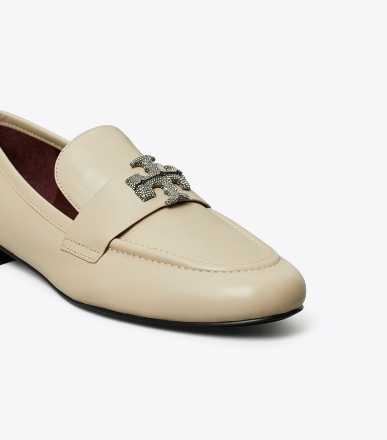 Tory Burch designer flats Eleanor Pavé Loafer in STONE GRAY angle