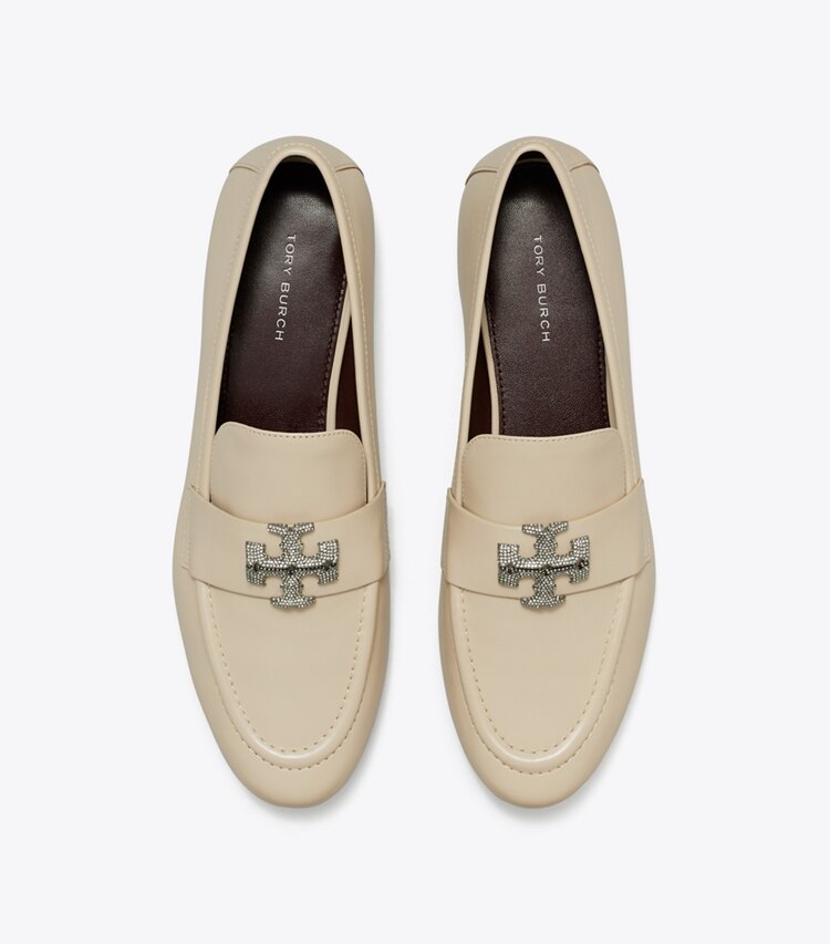 Tory Burch designer flats Eleanor Pavé Loafer in STONE GRAY overhead