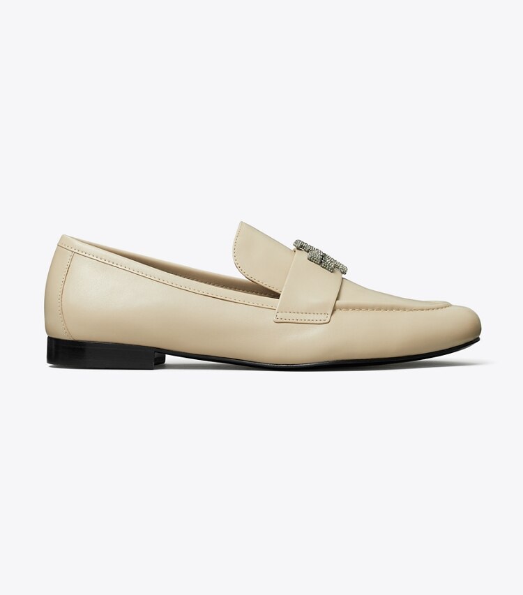 Tory Burch designer flats Eleanor Pavé Loafer in STONE GRAY side