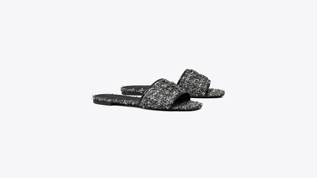 Tory burch best sale black slides