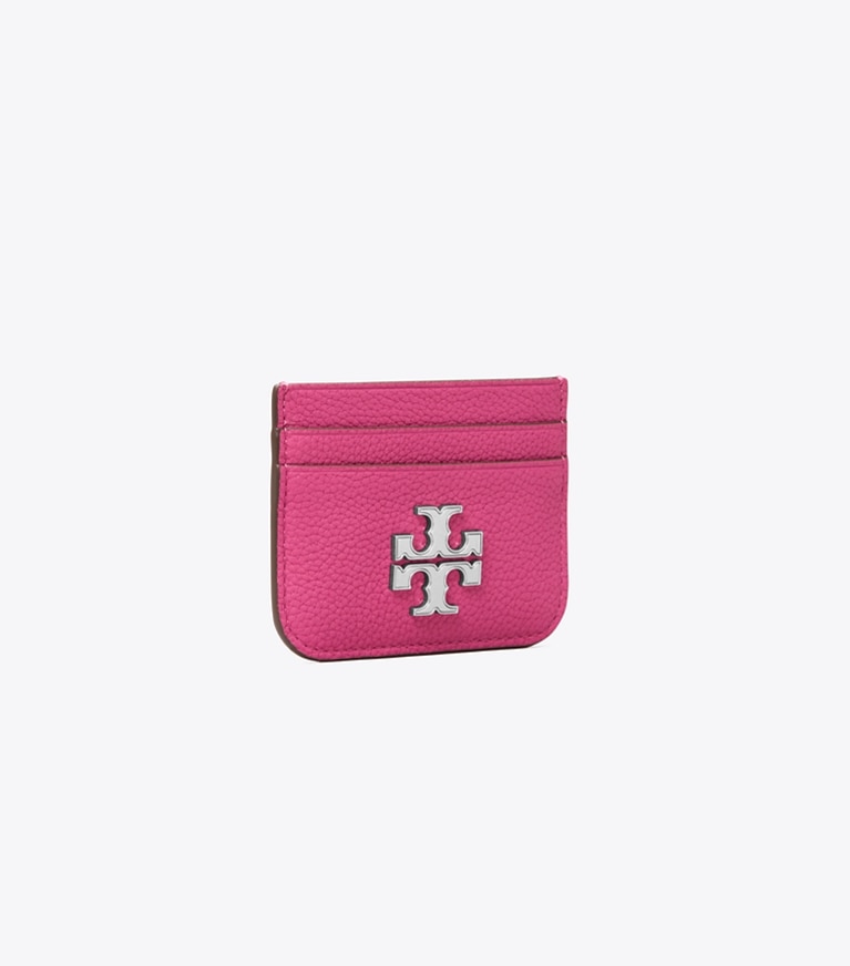 Tory Burch designer card cases Eleanor Pebbled Card Case in Plumberry angle