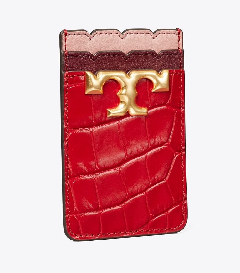 Tory Burch designer tech accessories Eleanor Phone Card Pocket in Redstone phone