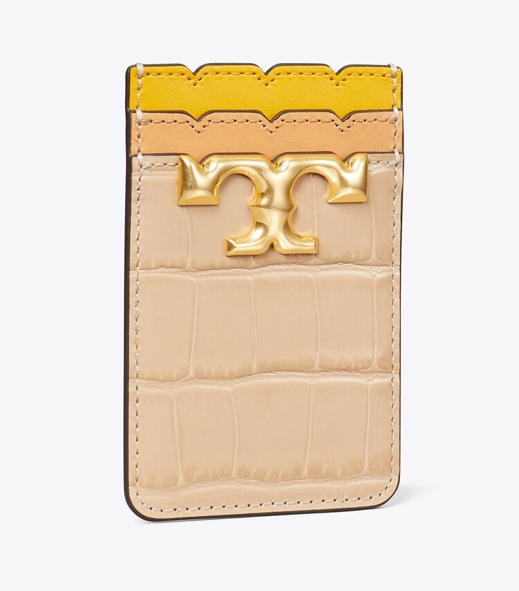 Tory Burch designer tech accessories Eleanor Phone Card Pocket in PERFECT SAND angle