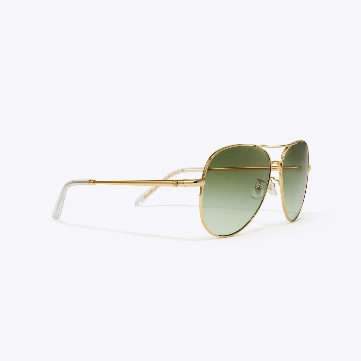 NWT Authentic Tory Burch Eleanor Pilot Sunglasses Transparent Camel 57mm (Gold) Eleanor Pilot Sunglasses: Women main image 2
