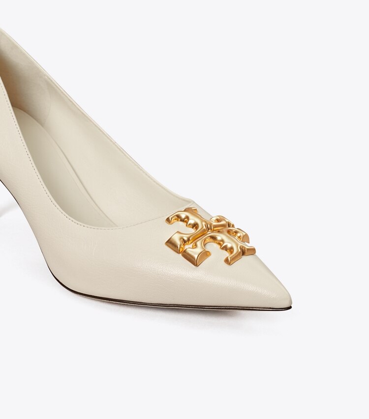 Tory Burch designer heels Eleanor Pump in NEW IVORY / GOLD detail