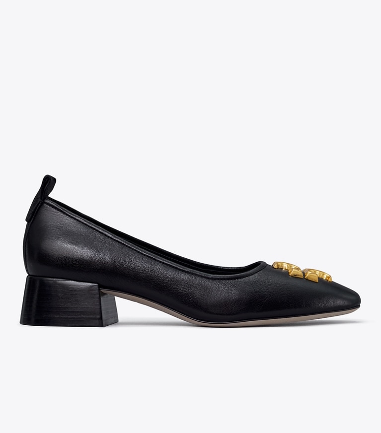 Tory Burch designer heels Eleanor Pump in PERFECT BLACK angle