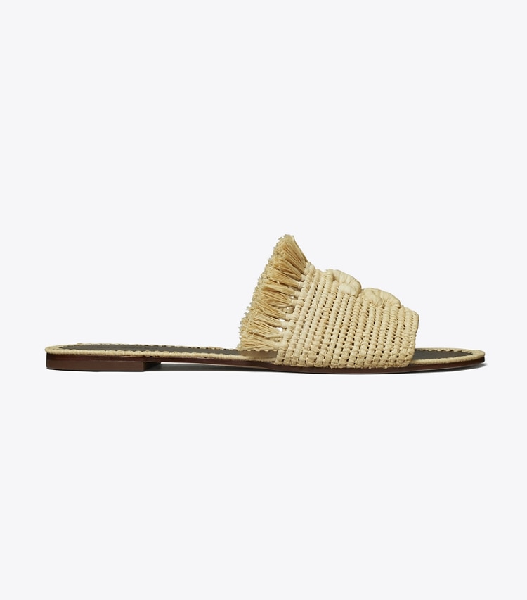 Tory Burch designer サンダル エレノア ラフィア スライド in RAFFIA side