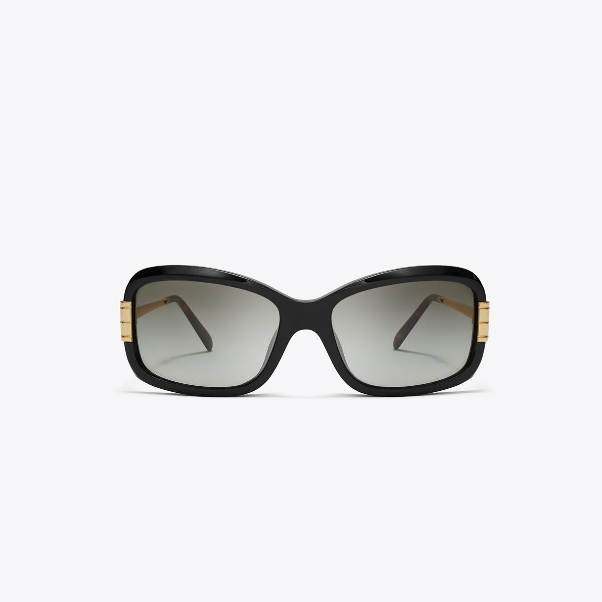 Tory Burch Black Rectangular Women\'s Sunglasses with Gold Accents Amazon.com: Tory Burch Sunglasses TY 7167 U 170987 Black  main image 2