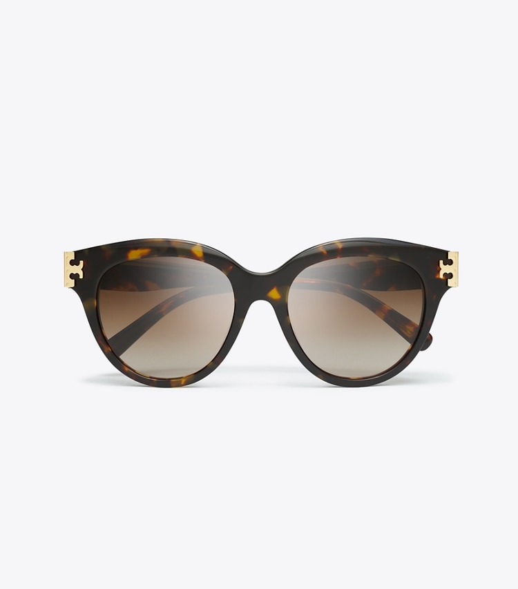 Tory Burch designer サングラス＆アイウェア エレノア パントスサングラス in DARK TORTOISE/BROWN GRADIENT オーバーヘッド