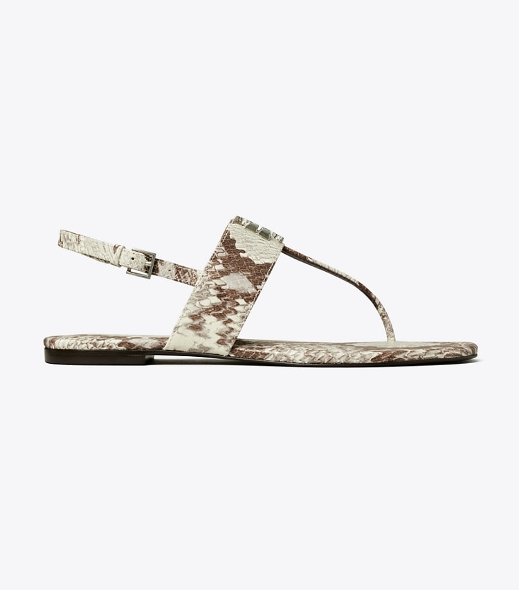 Tory Burch designer sandals Eleanor Sandal in GRANITE ROCCIA / GOLD side