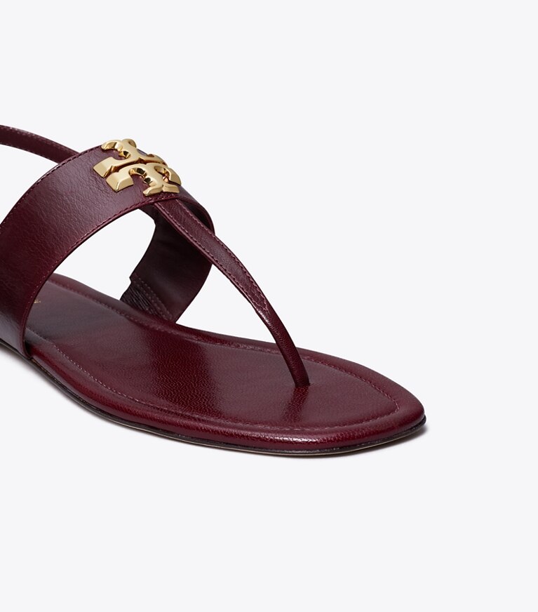 Tory Burch designer sandalen Eleanor Sandale in DARK CARMINE angle