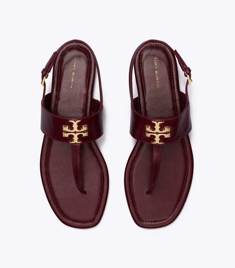 Tory Burch designer sandalen Eleanor Sandale in DARK CARMINE von oben
