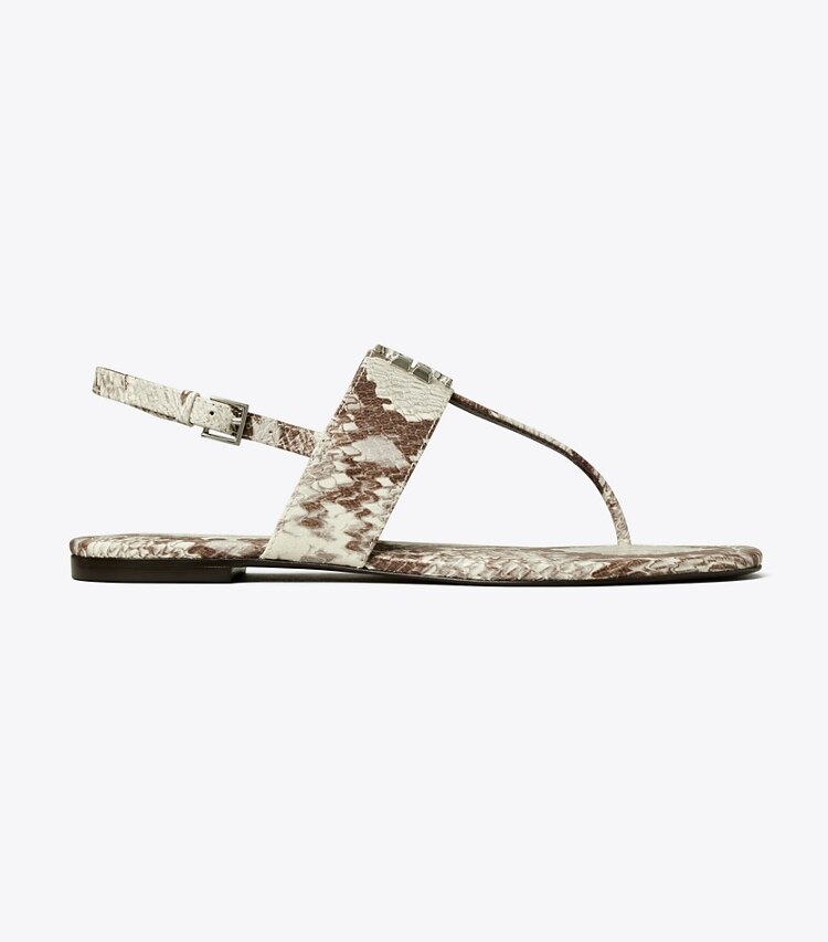 Tory Burch designer sandalen Eleanor Sandale in GRANITE ROCCIA / GOLD side