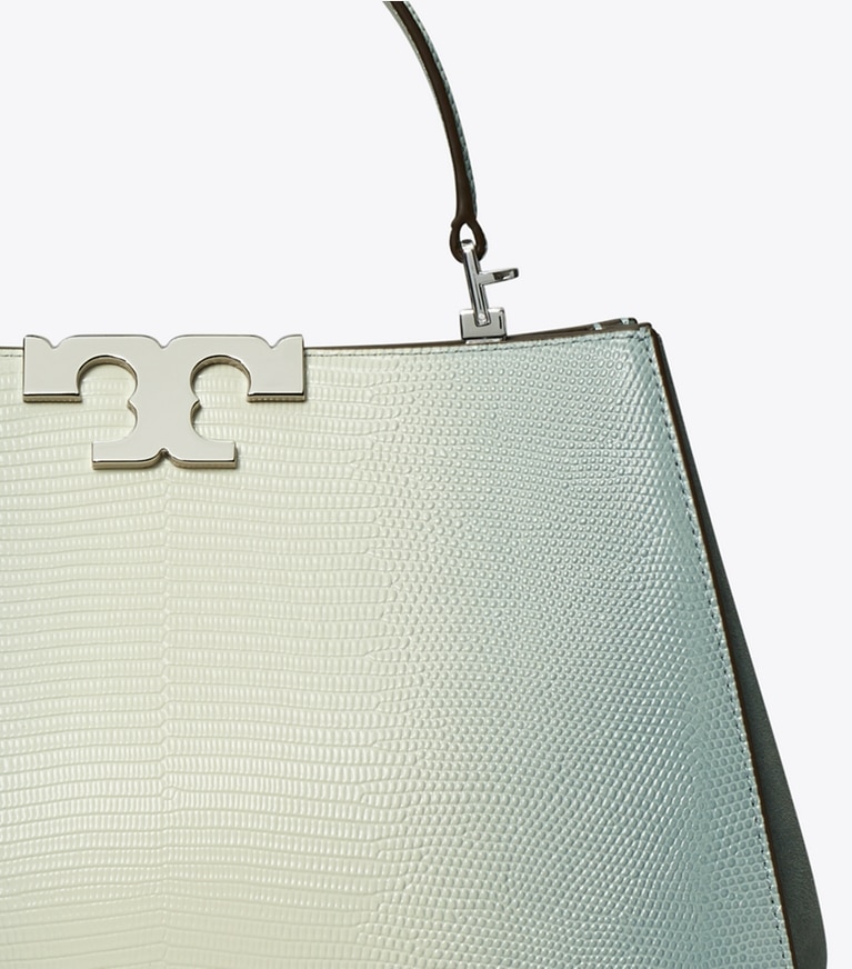 Tory Burch designer satchels Eleanor Satchel in Blanc angle