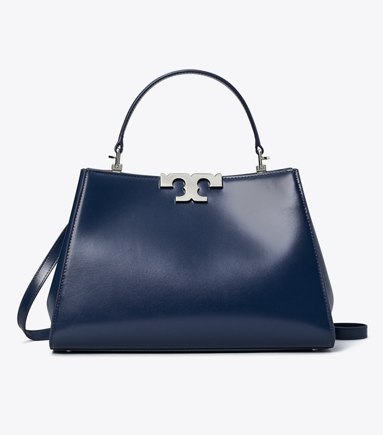 Tory Burch designer satchels Eleanor Satchel in New Navy front