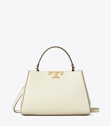 Tory Burch designer satchels Eleanor Satchel in Warm White front