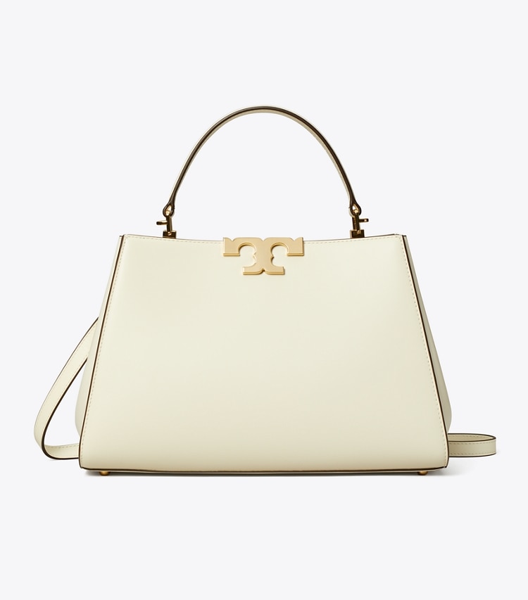 Tory Burch designer satchels Eleanor Satchel in Warm White front