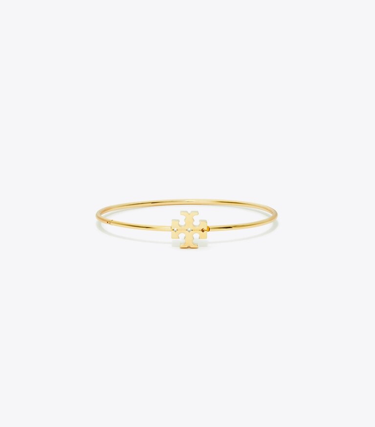 Tory Burch designer armbänder Eleanor Scharnierarmspange in Tory Gold front