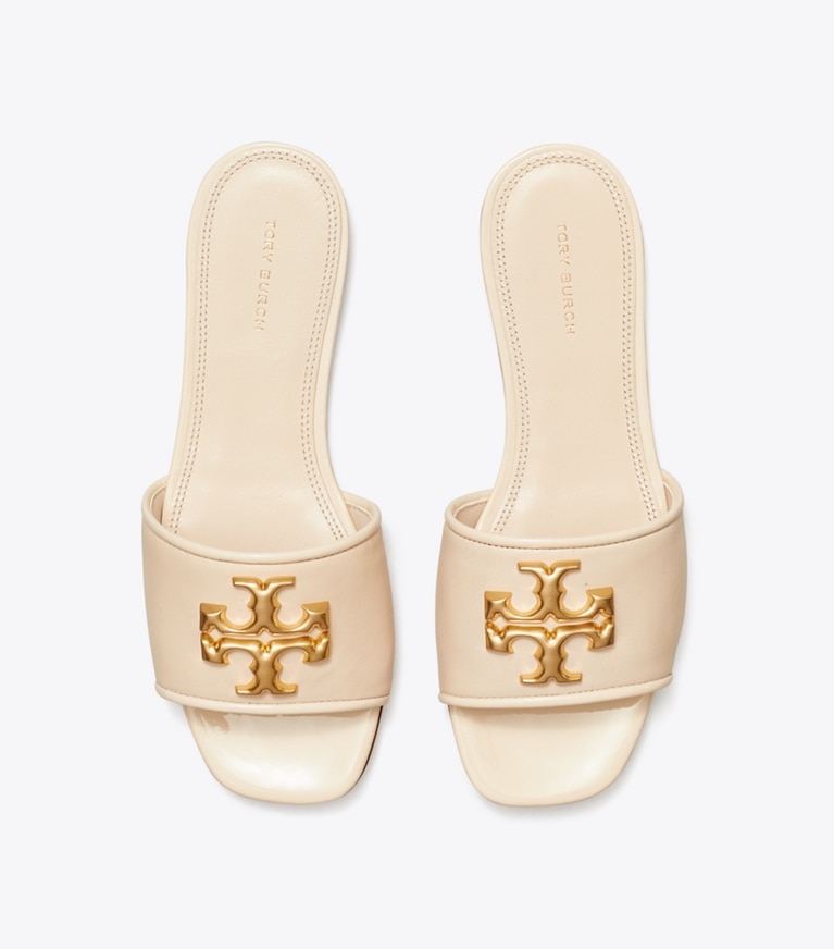Tory Burch designer sandals Eleanor Slide, Wide in New Cream angle
