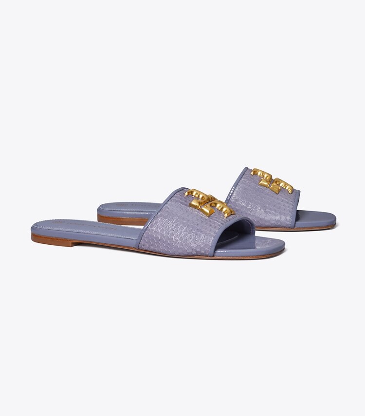 Tory Burch designer sandals Eleanor Slide in Dark Lotus angle