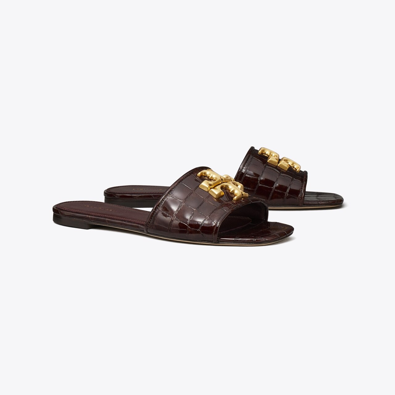 Tory burch gold discount slides