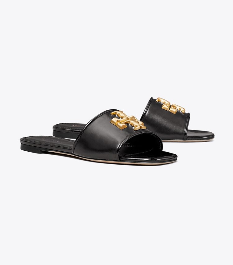 Tory Burch designer sandalen Eleanor Slide in PERFECT BLACK angle