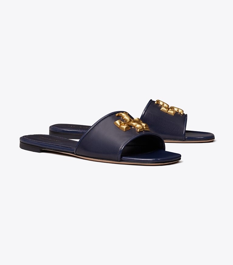 Navy tory burch sandals best sale