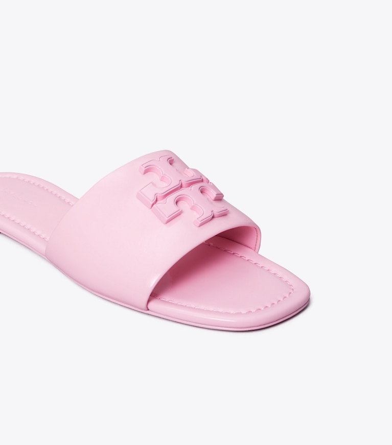 Tory Burch designer sandals Eleanor Slide in PETUNIA angle