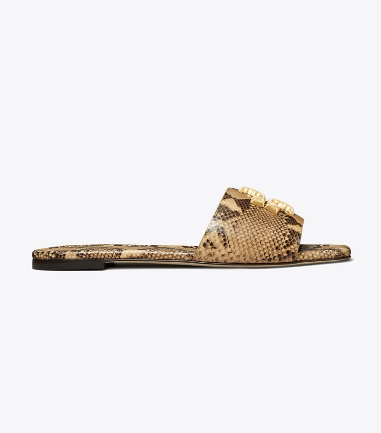 Tory Burch designer sandals Eleanor Slide in Desert Dusk angle