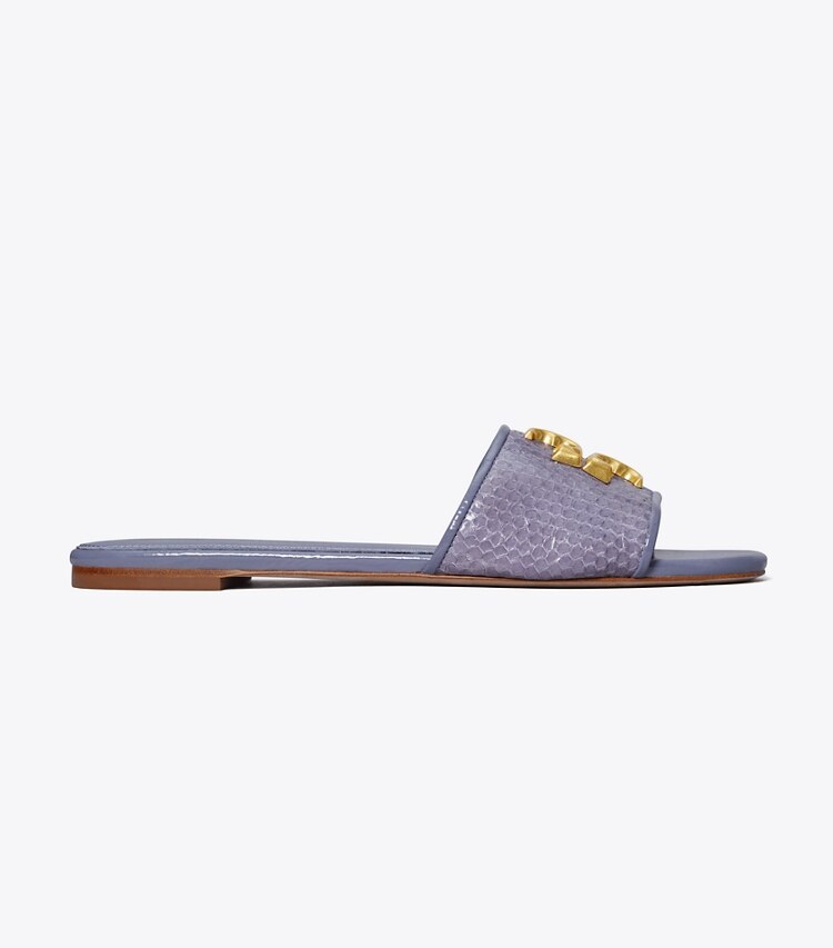 Tory Burch designer sandals Eleanor Slide in Dark Lotus side