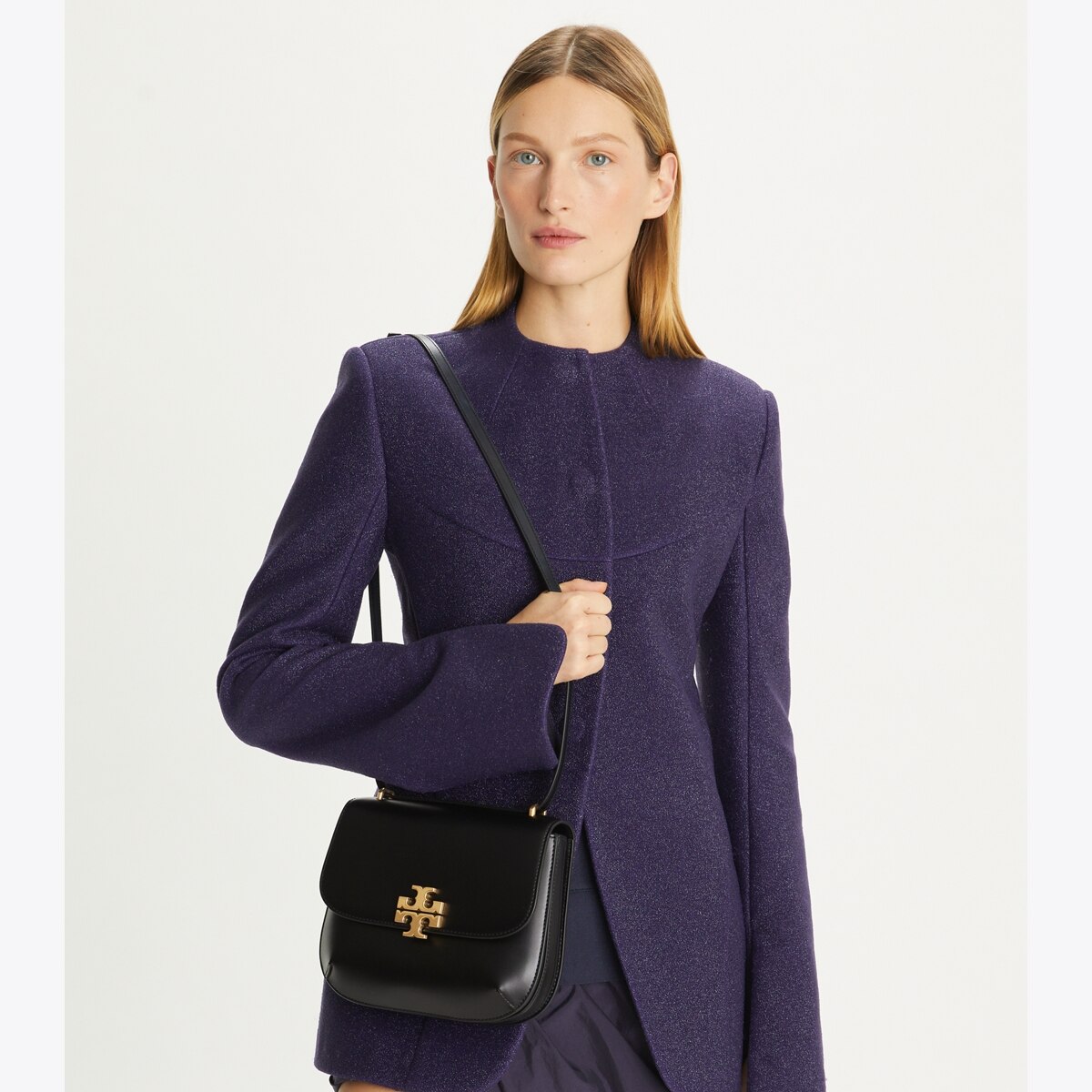 関税送料込み Tory Burch Eleanor Slim Saddlebag Eleanor Slim Saddlebag: Women's Designer Shoulder Bags