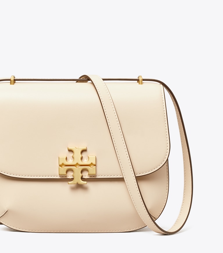 Tory Burch designer shoulder bags Eleanor Slim Saddlebag in New Cream detail