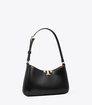Tory Burch designer shoulder bags Eleanor Slim Shoulder Bag in Black angle